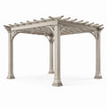 Pergola en Aluminium Beige avec Revêtement en Poudre 300x300x250 cm