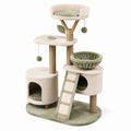 Arbre à chat en tissu et sisal beige/vert, 150 cm