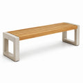 Banc en bois de teck et béton 160 cm