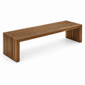 Banc en bois chêne massif brun 200x40x45 cm