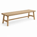 Banc en bois massif et jute tressée 180 cm