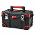 Boîte à outils en plastique ABS noir et rouge 45x30x25 cm